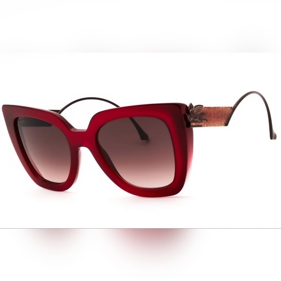 ETRO 0040/S Women's Oversized Cateye Burgundy Sunglasses - Picture 2 of 6